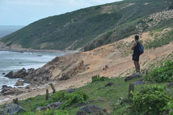 Bela paisagem no caminho para a Pedra Furada, em Jericoacoara - CE